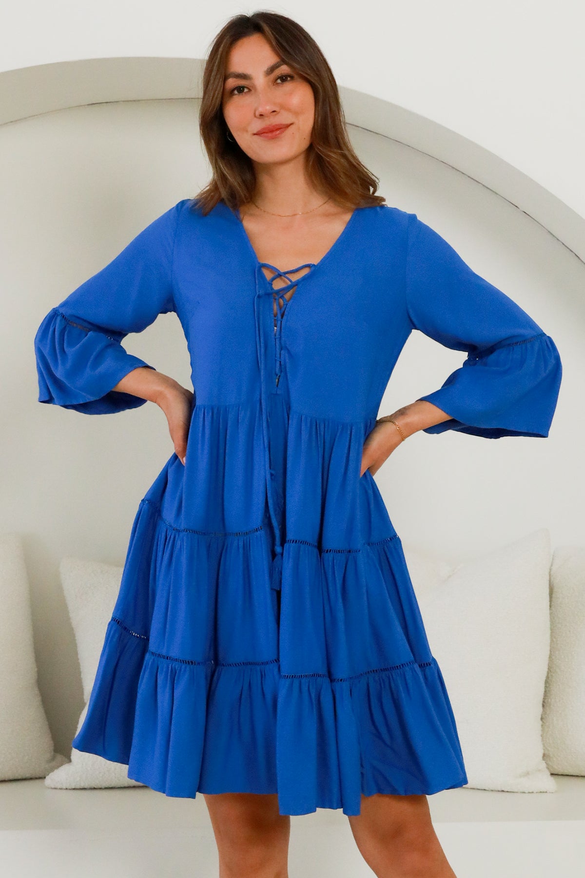 Lavern Blue Mini Dress