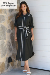 Alina Black Midi Dress-2