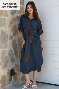 Alina Navy Midi Dress-2