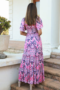 Sabrina Short Sleeves Maxi Dress