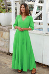 Maleah Lime Green Maxi Dress