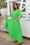 Maleah Lime Green Maxi Dress