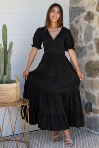 Oakleigh Black Maxi Dress