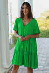 Lilith Green Mini Dress