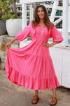 Mykah Pink Midi Dress