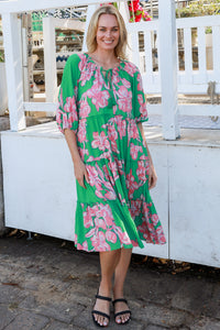 Betty Green Midi Dress