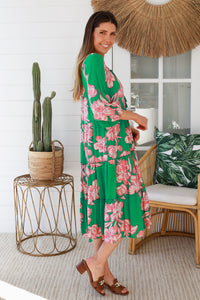 Betty Green Midi Dress