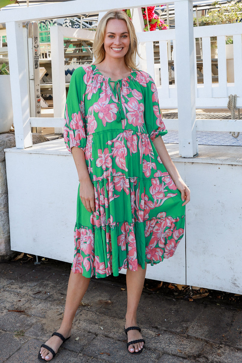 Betty Green Midi Dress