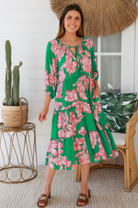 Betty Green Midi Dress