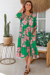 Betty Green Midi Dress