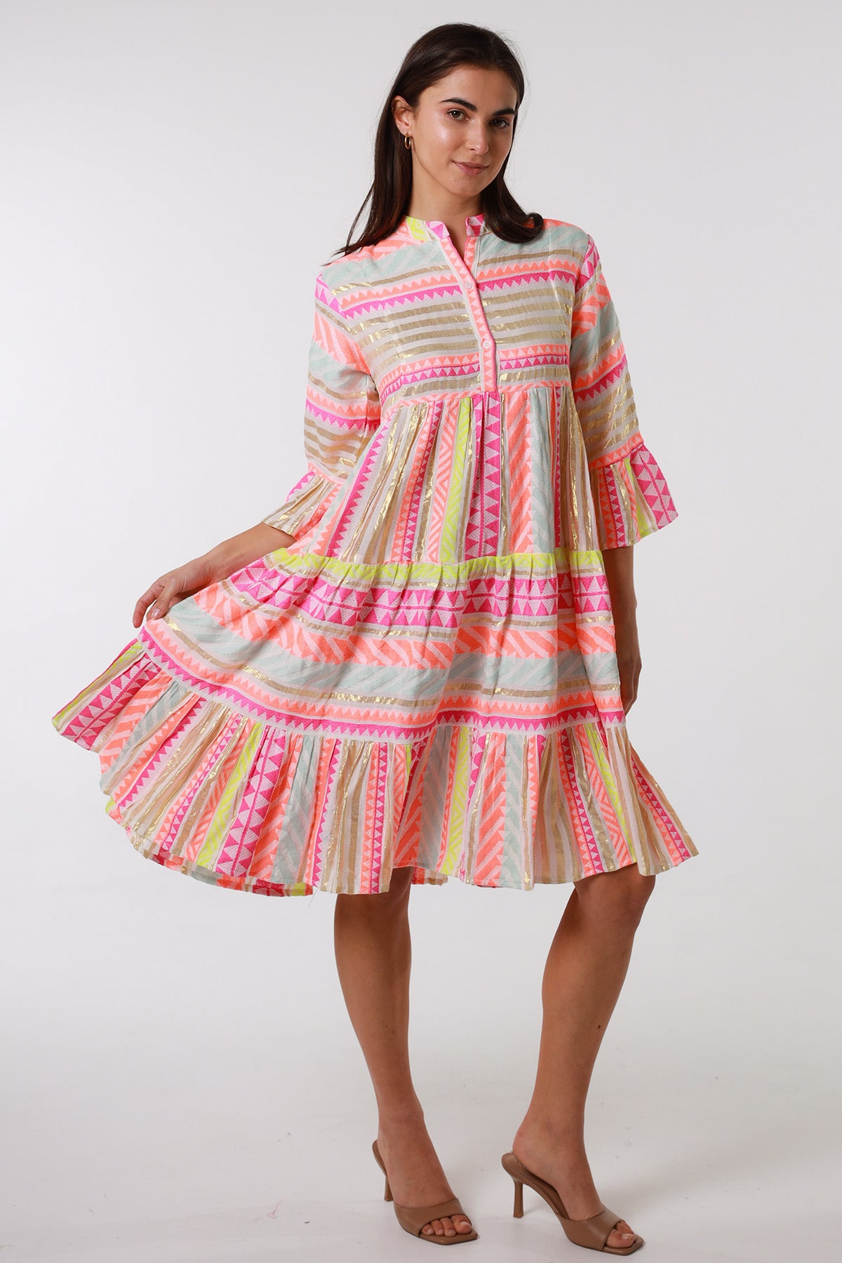 AM11213 Jacquard Cotton Dress