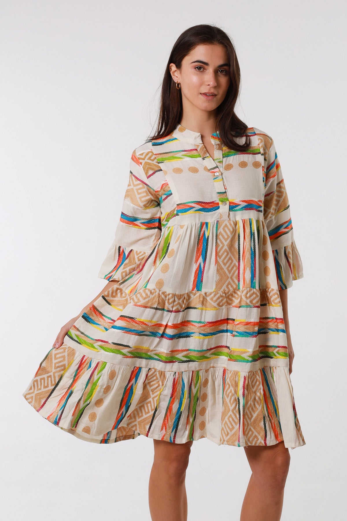 AM11214 Jacquard Cotton Dress
