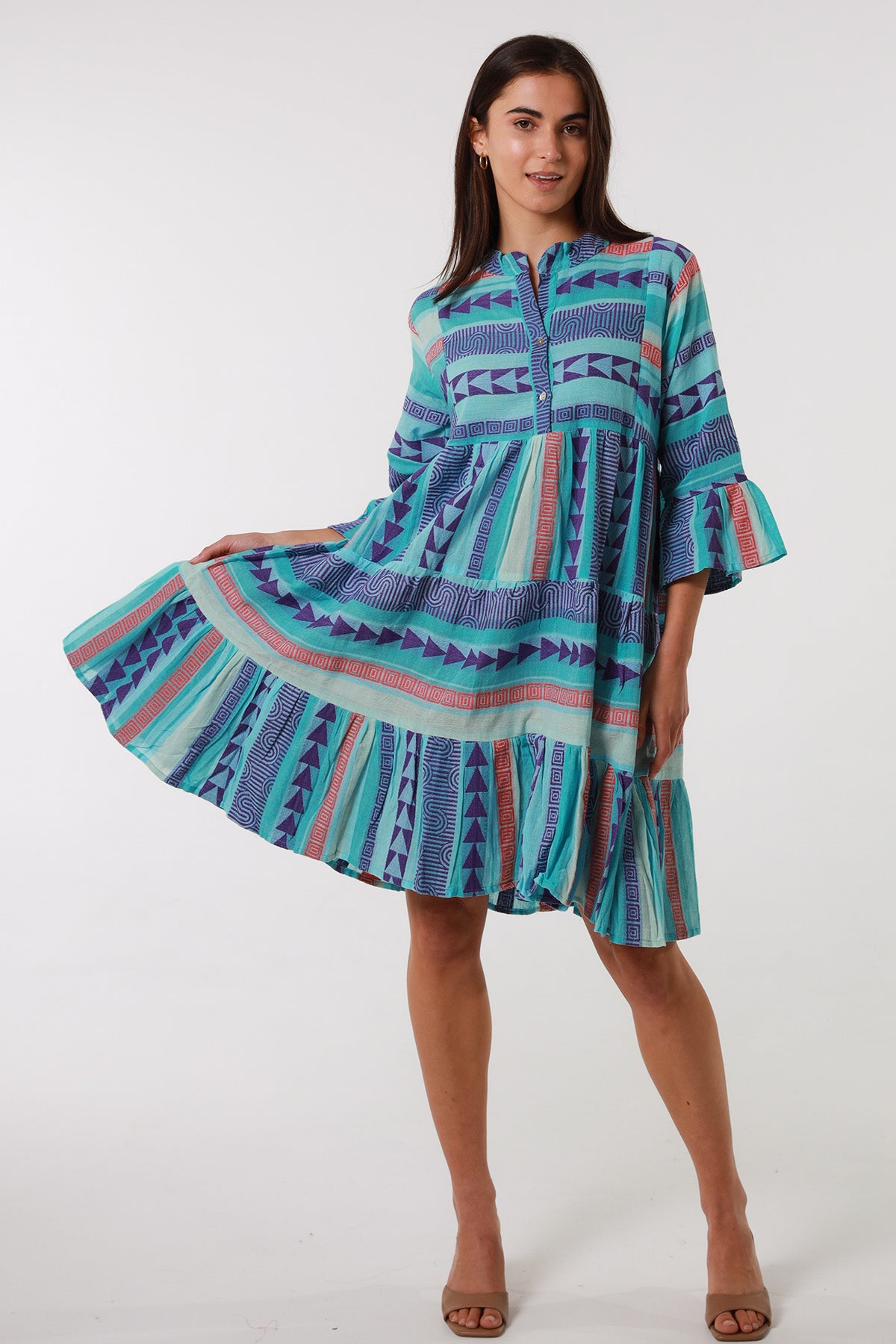 AM11901 Jacquard Cotton Dress