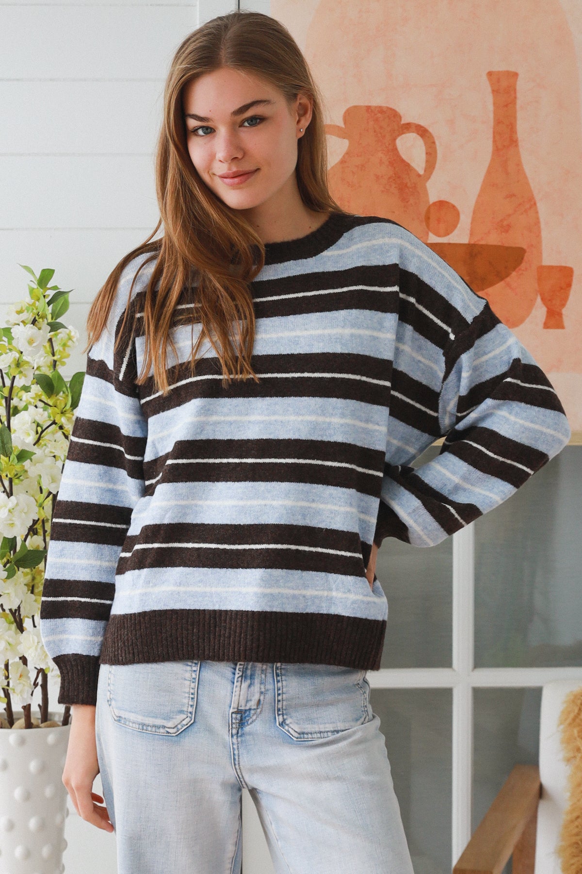 CA0395 BLUE/COFFEE