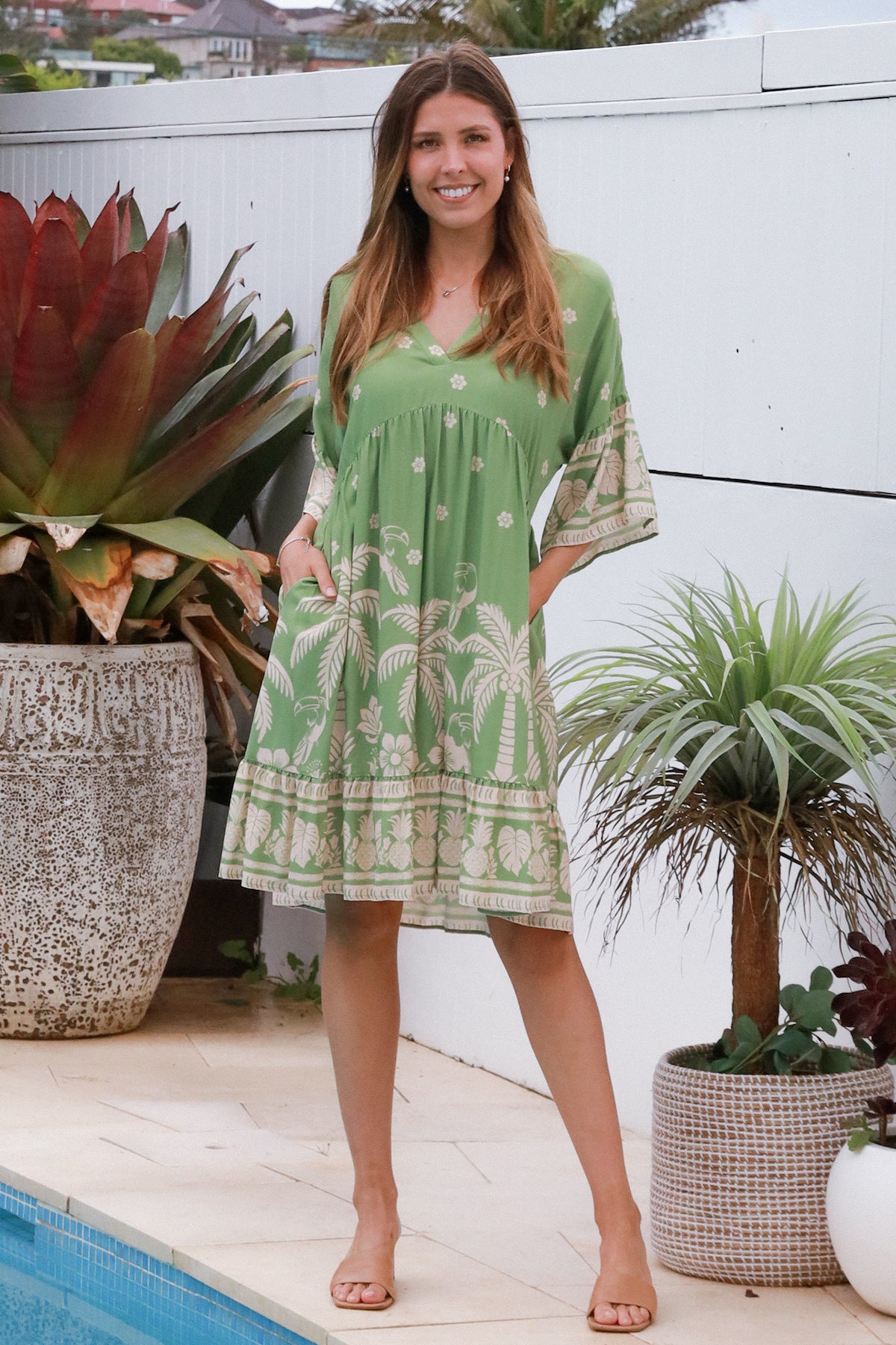 Beatrix Green Mini Dress