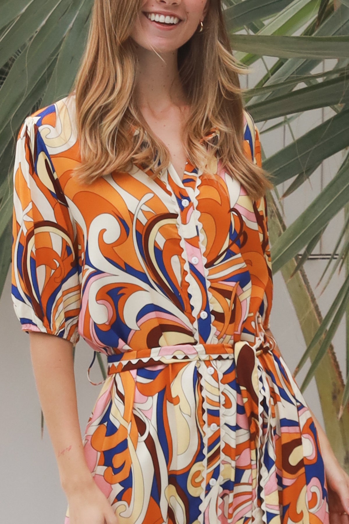 Martha Brown Midi Dress