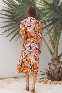 Martha Brown Midi Dress