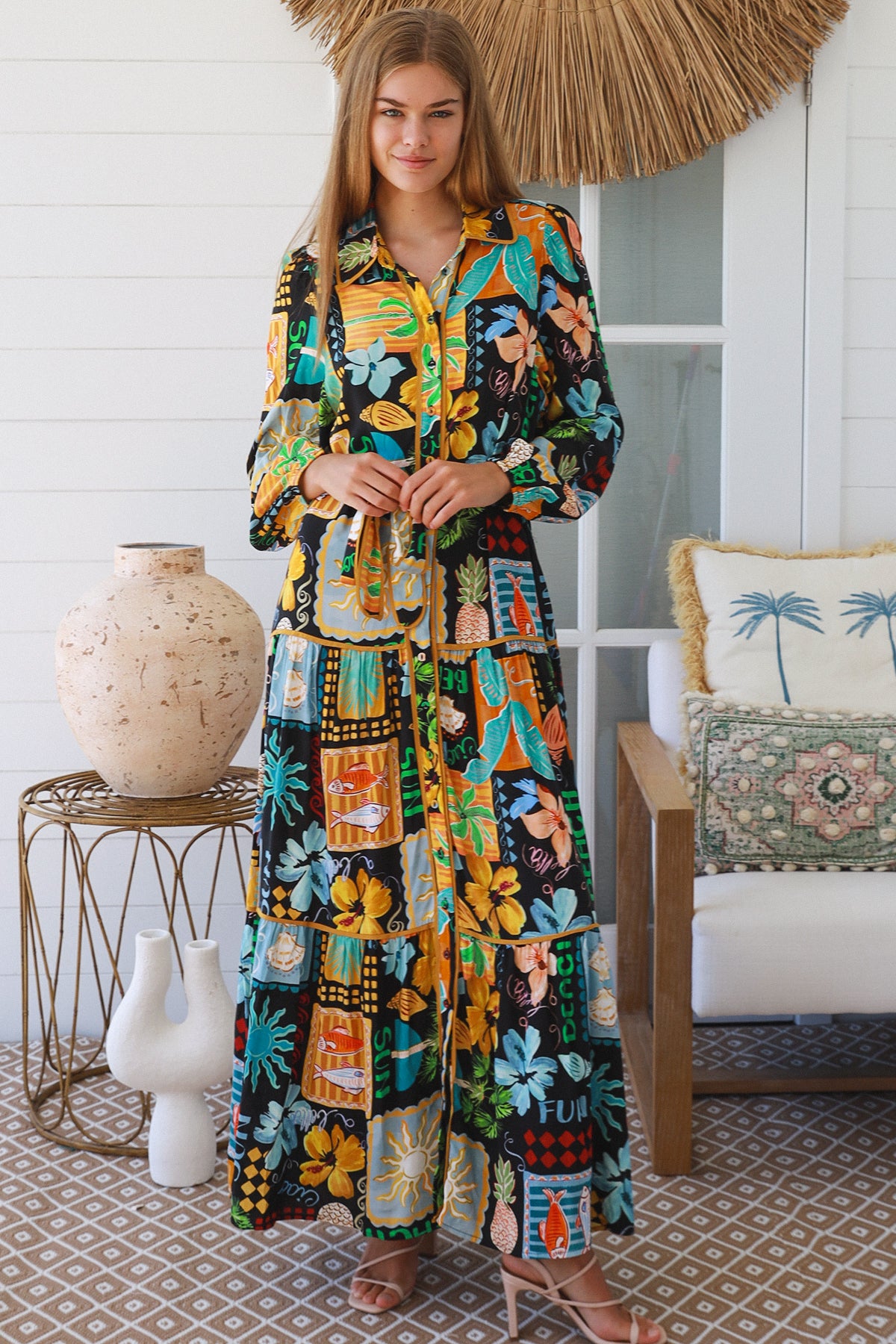 Hattie Black Maxi Dress