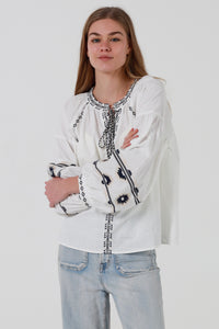 JL0007 Embroidered Top