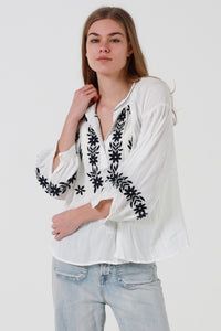 JL0009 Embroidered Top