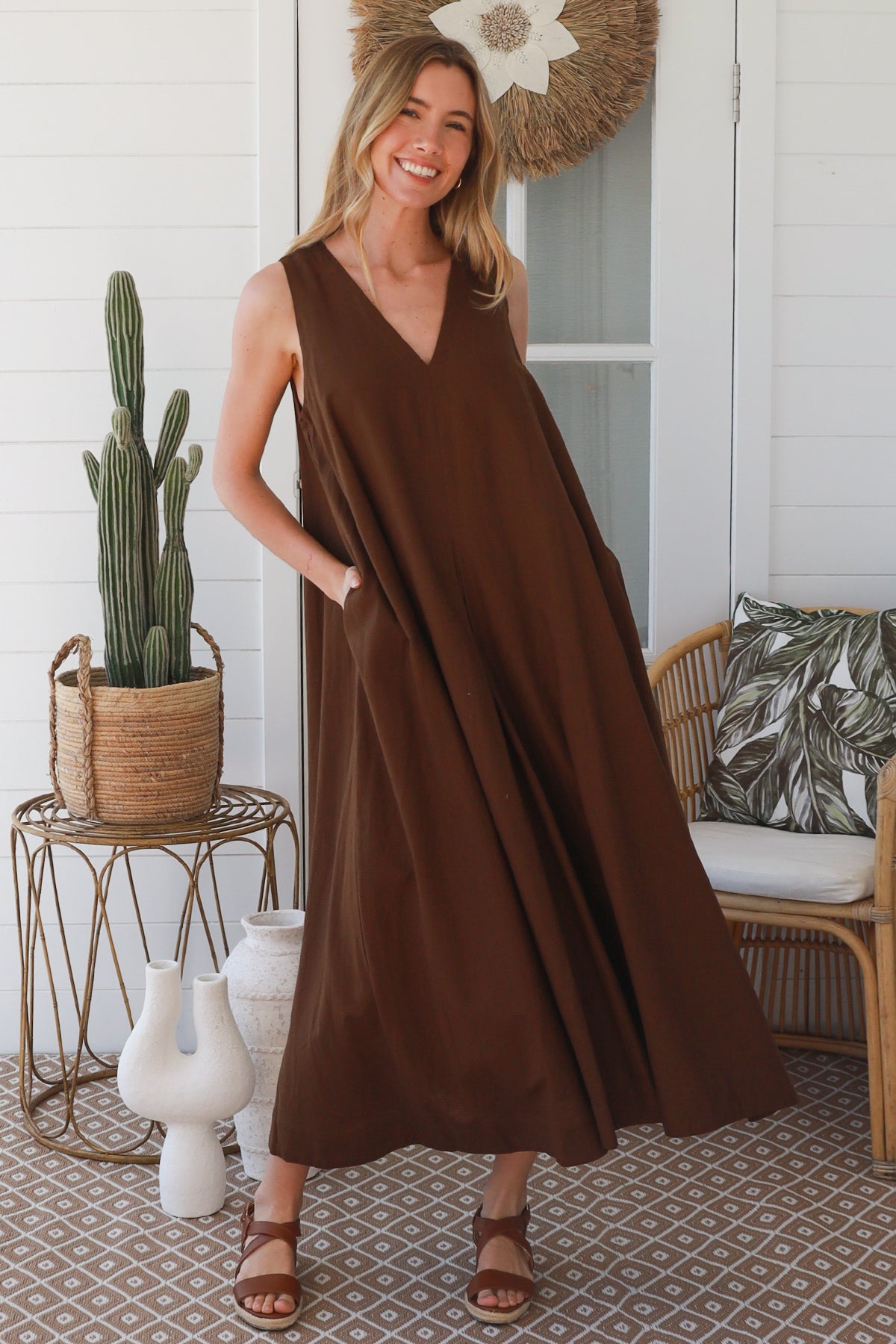 JL0019 Linen Blend Dress