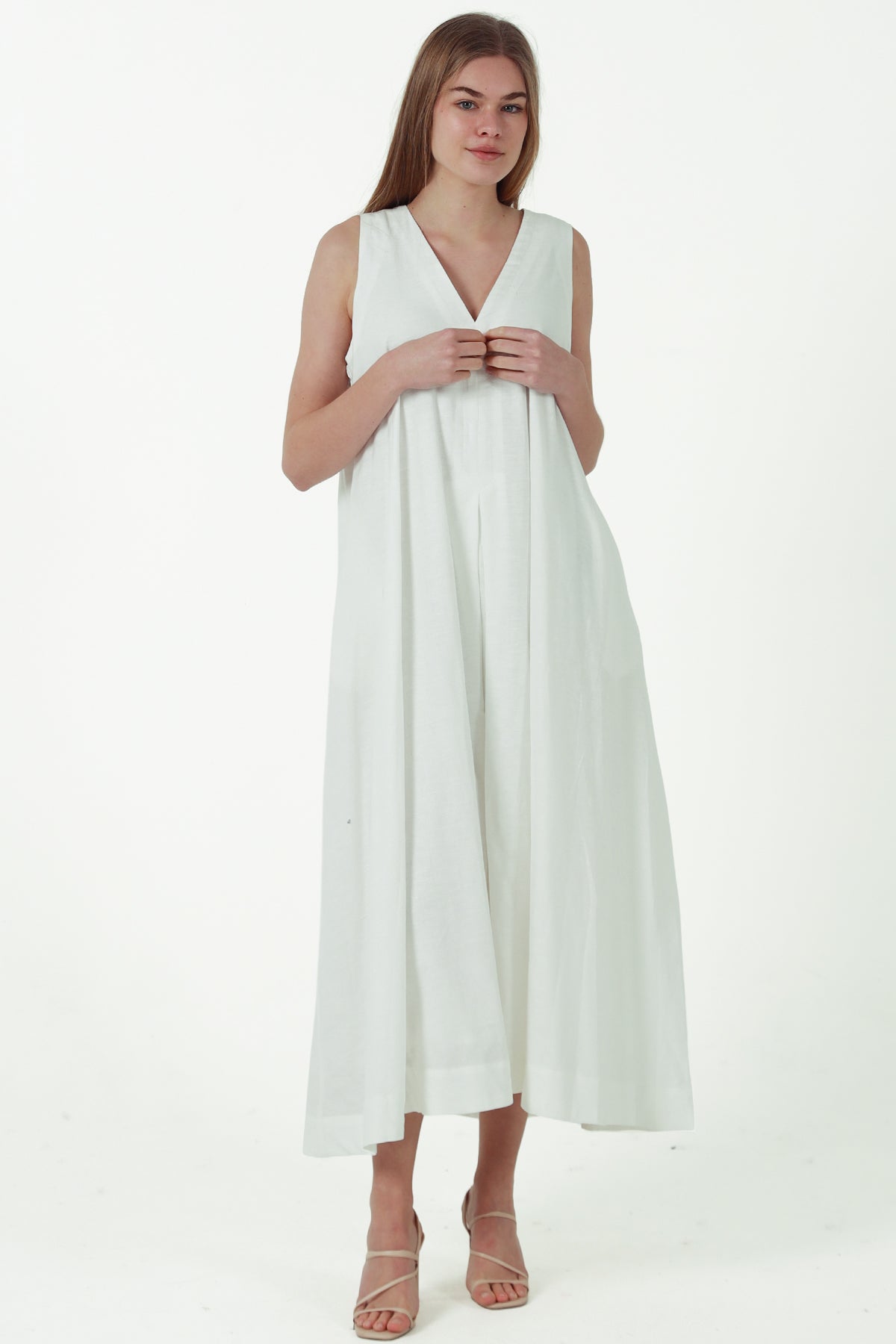 JL0020 Linen Blend Dress