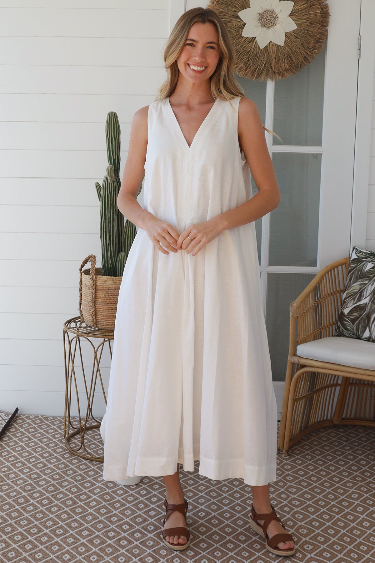 JL0020 Linen Blend Dress