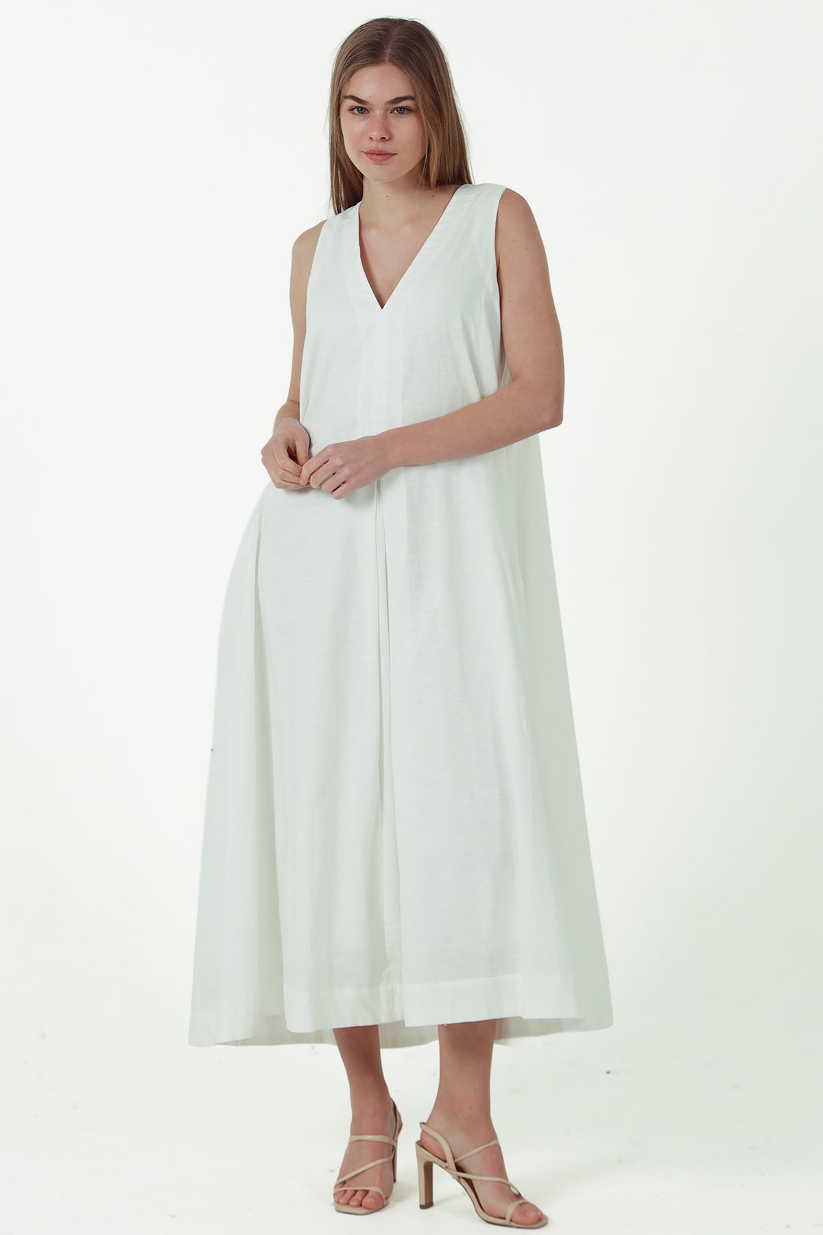 JL0020 Linen Blend Dress