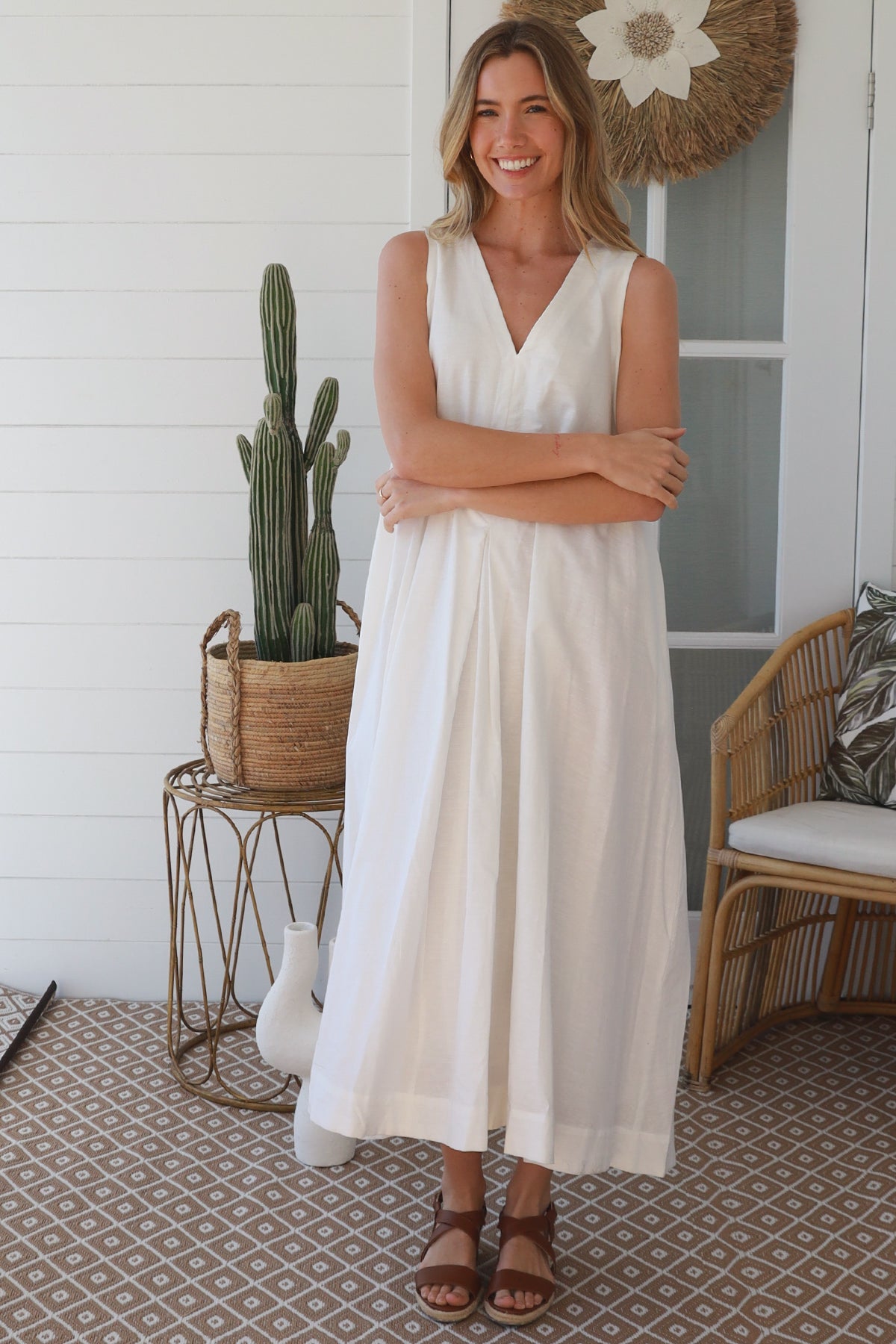 JL0020 Linen Blend Dress