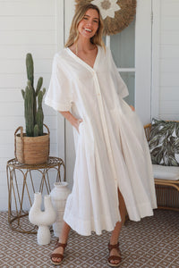 JL0022 Linen Blend Dress