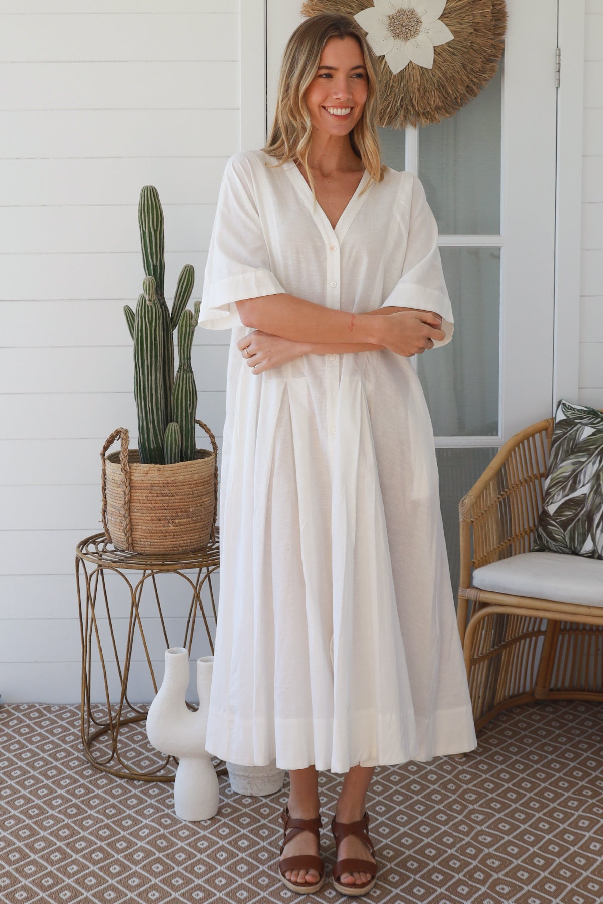 JL0022 Linen Blend Dress