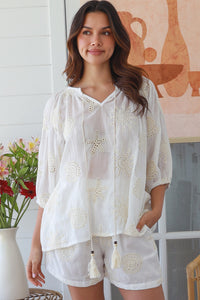 LG0019SPA White Shorts
