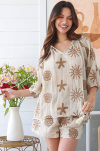 LG0019SPB Beige Shorts
