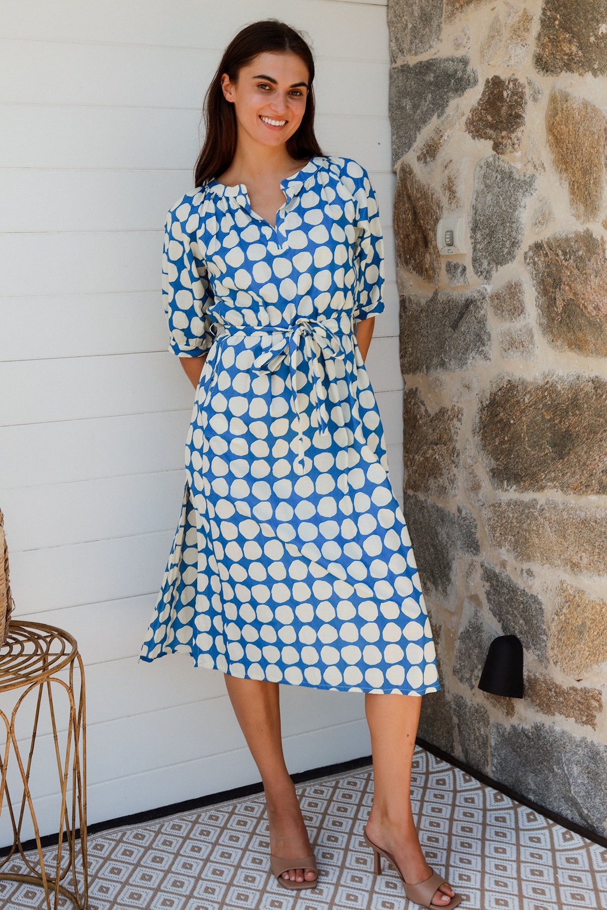 Pitcher Dress Popole Blue