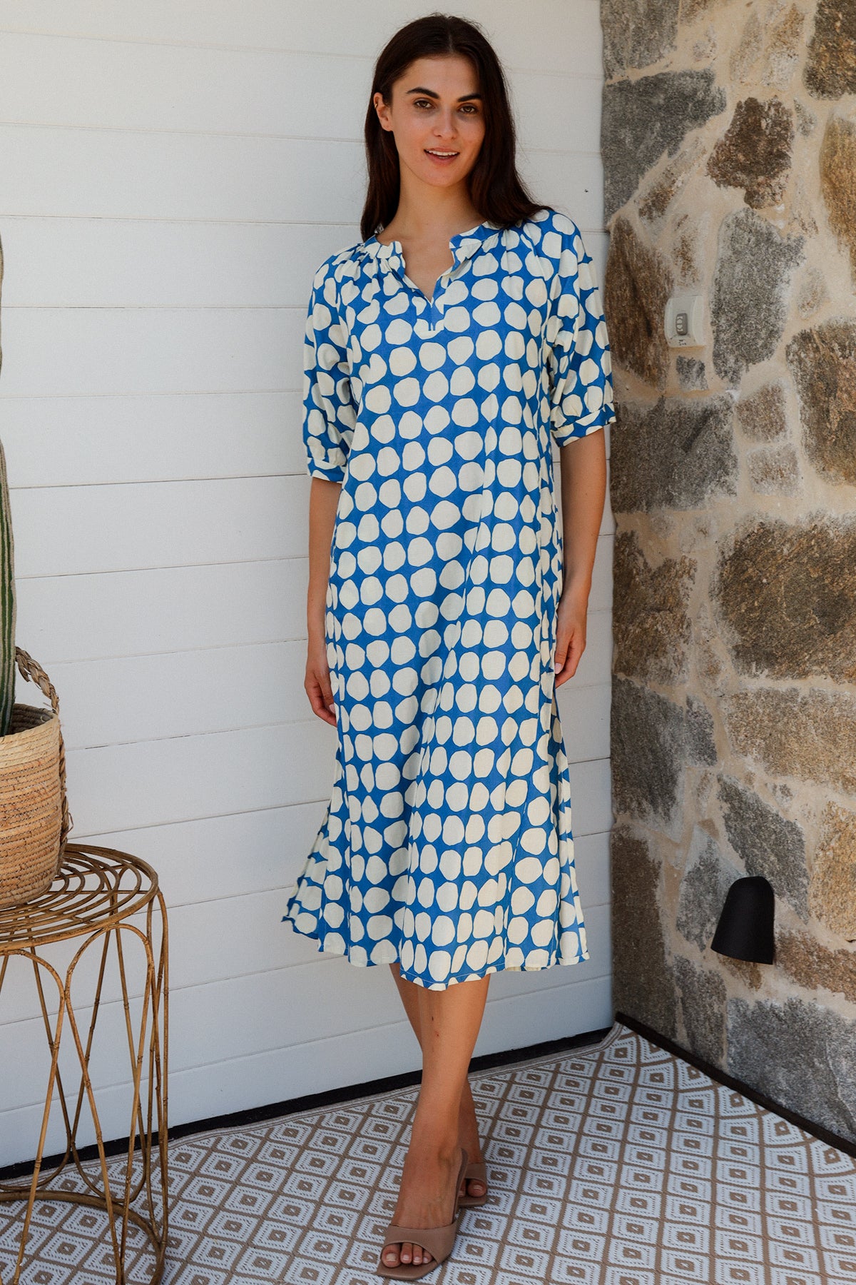 Pitcher Dress Popole Blue