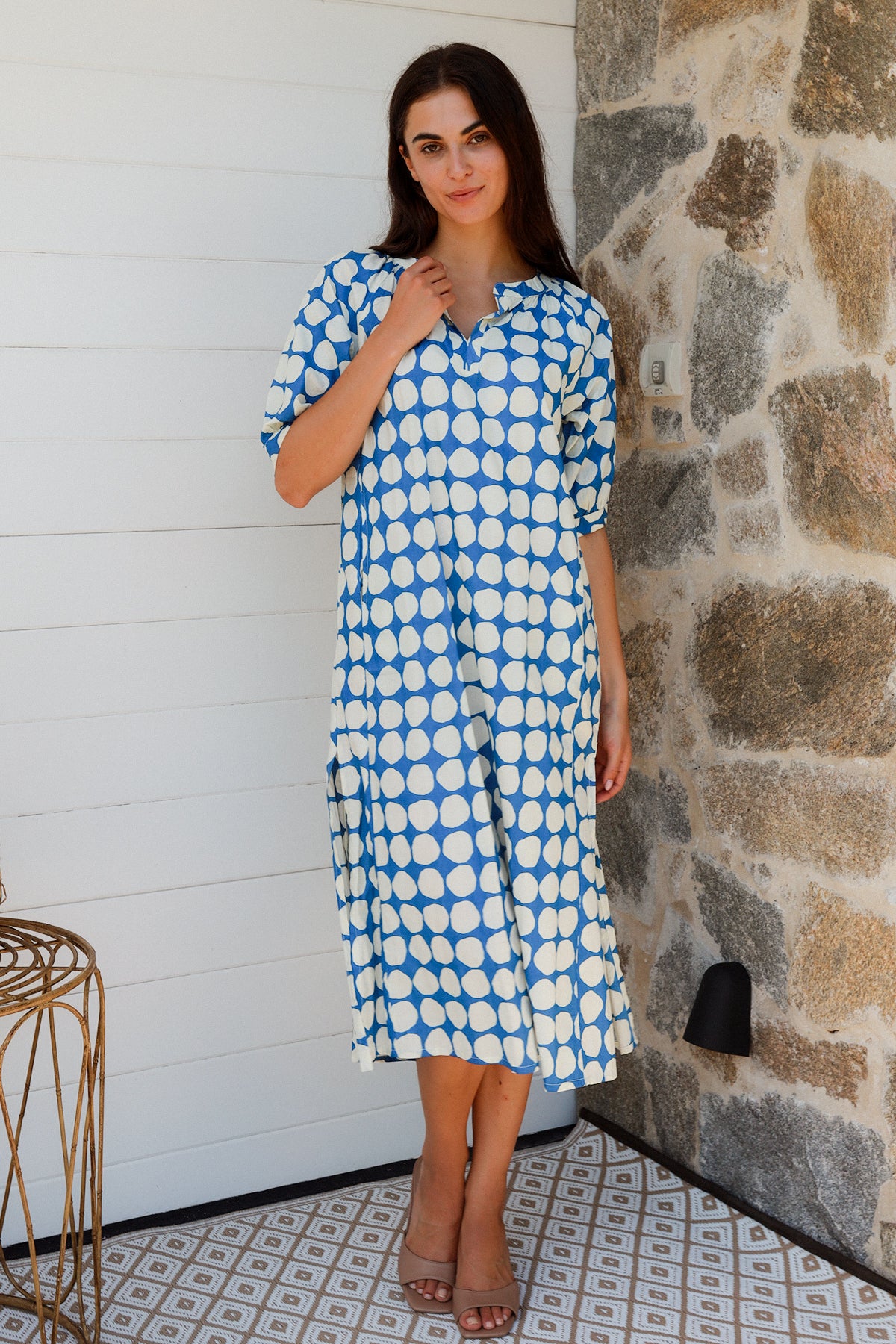 Pitcher Dress Popole Blue
