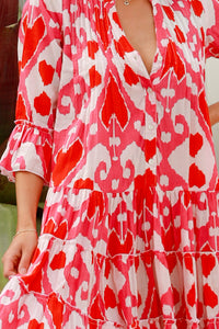 Lobster Dress Ford Ikat Pink Orange