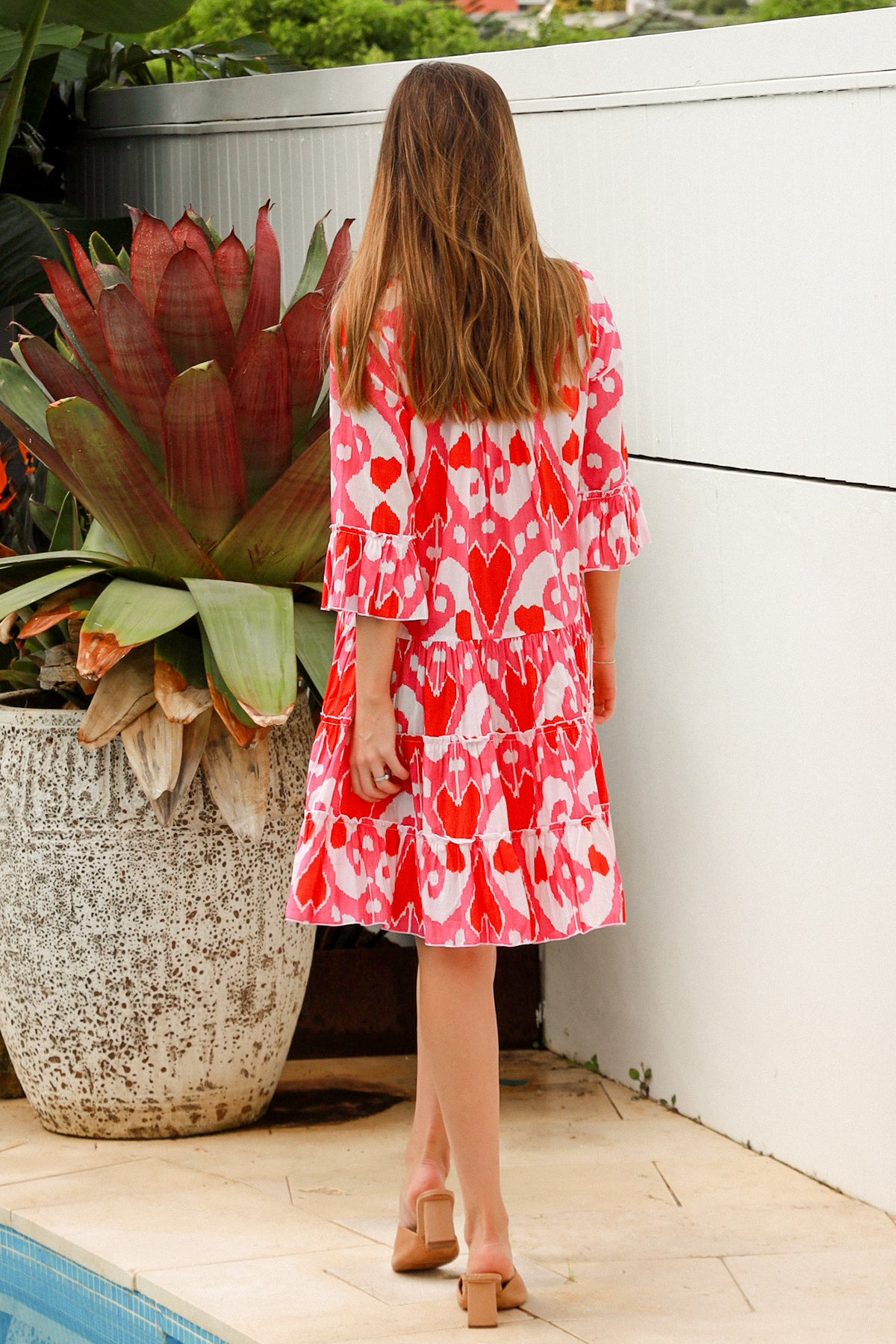 Lobster Dress Ford Ikat Pink Orange