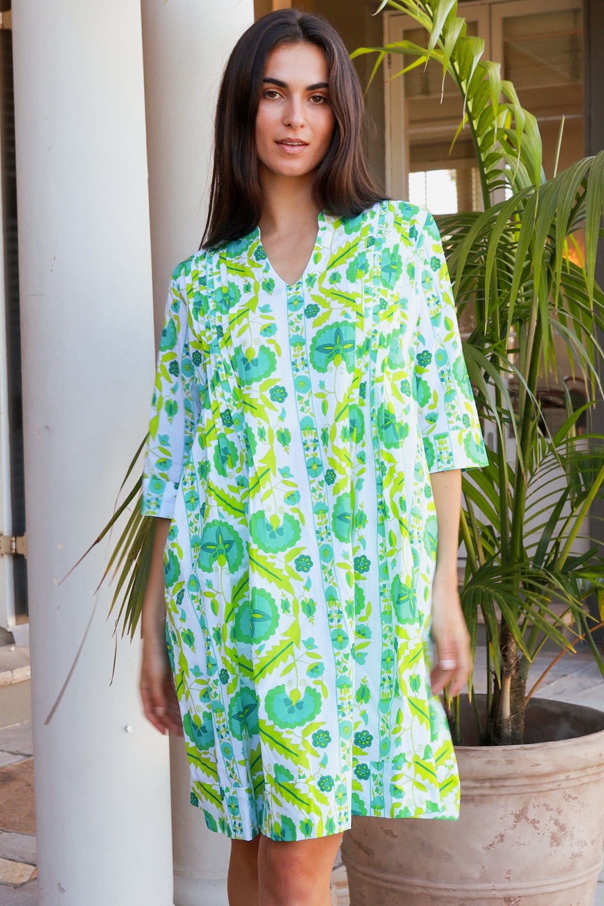 Huckley Dress Maruka Lime