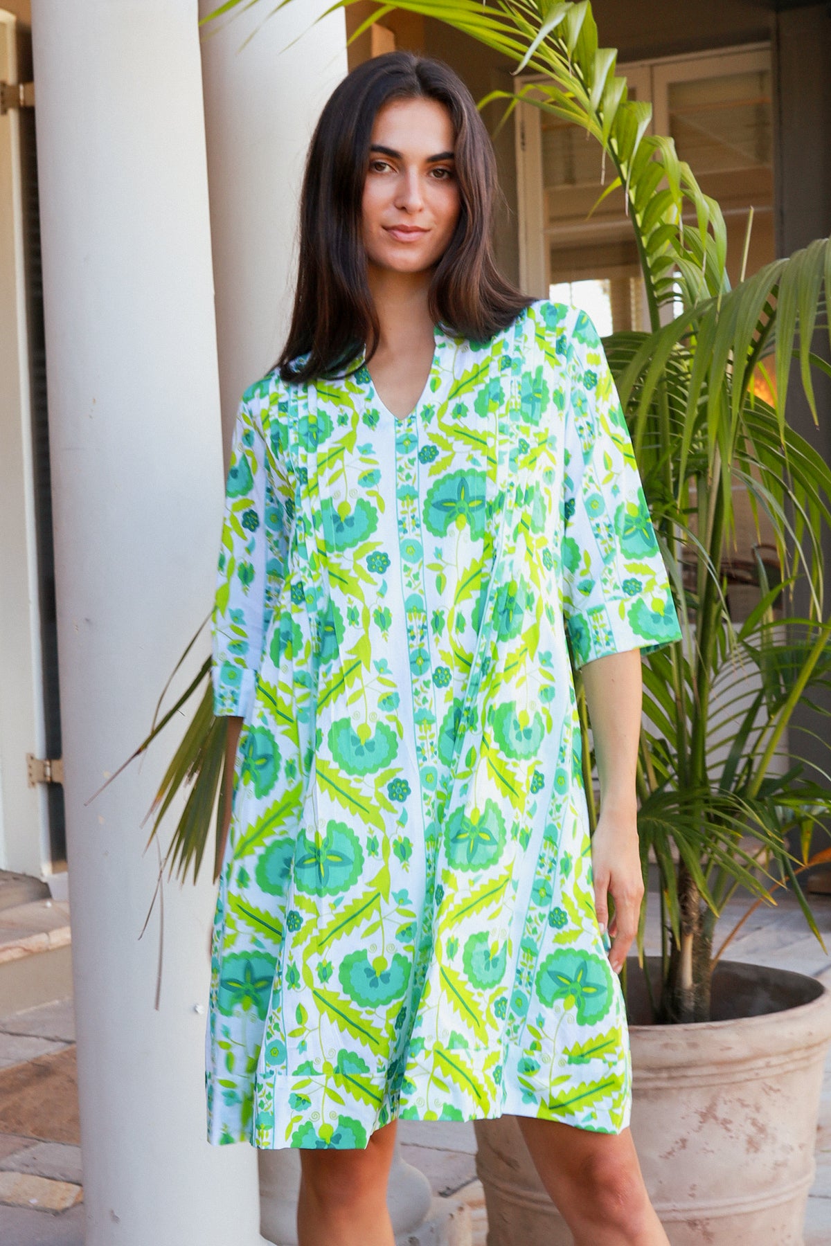 Huckley Dress Maruka Lime