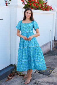Colleton Dress Roadrunner Blue Green