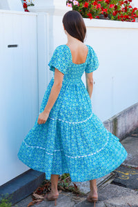 Colleton Dress Roadrunner Blue Green