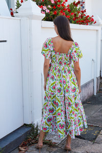Colleton Dress Maruka Pink Lime