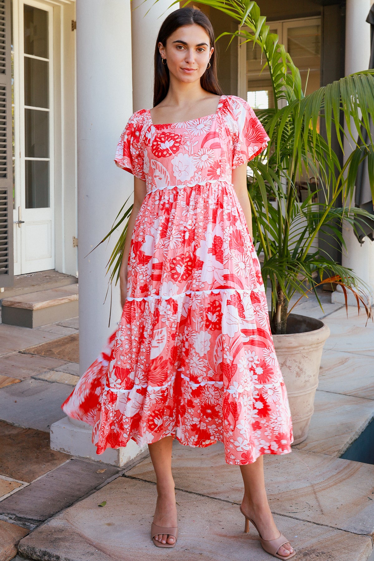 Colleton Dress Roary Coral