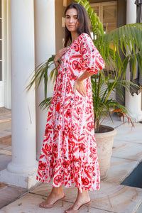 Shimona Dress Maruka Red