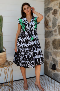 Trixie Dress Ford Ikat Black