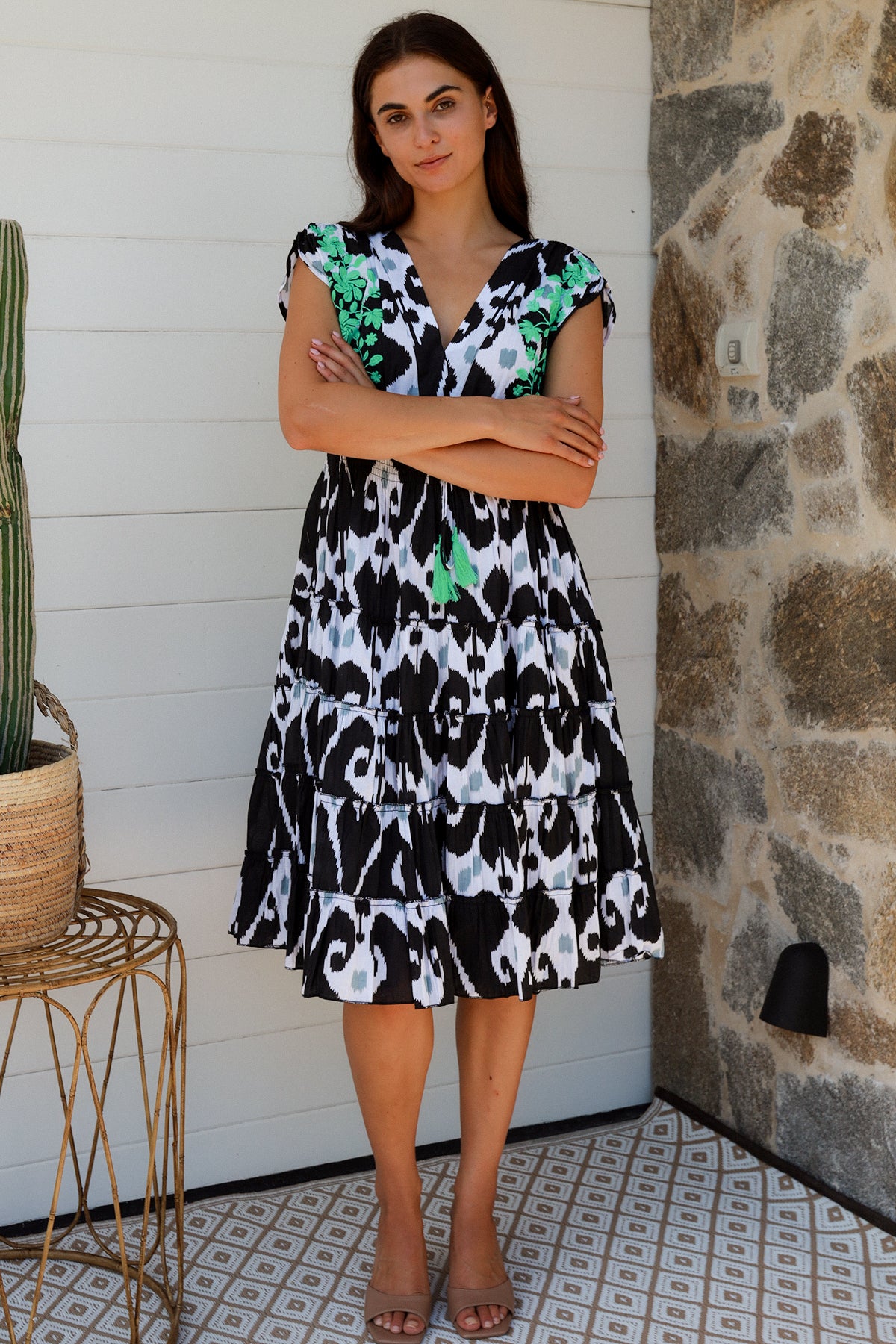 Trixie Dress Ford Ikat Black
