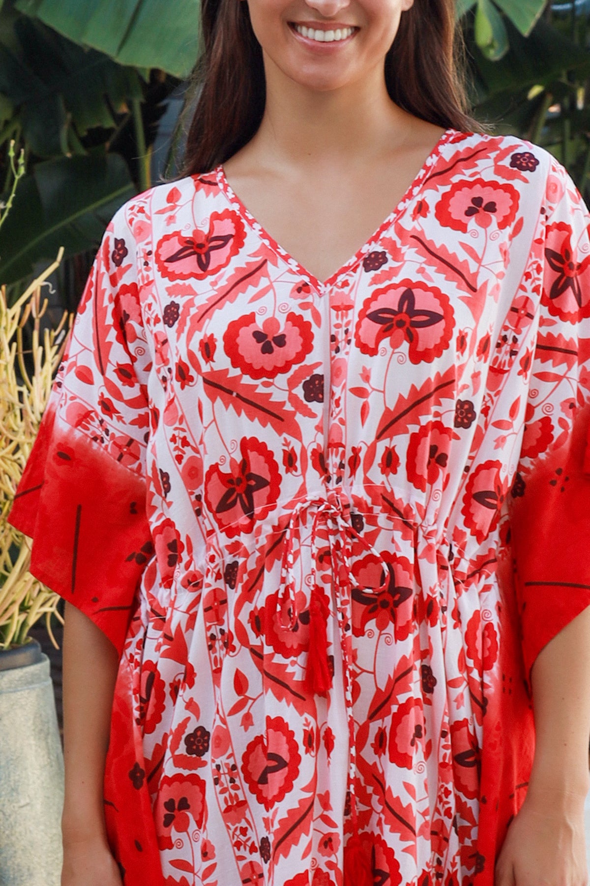 Nyla Kaftan Maruka Red