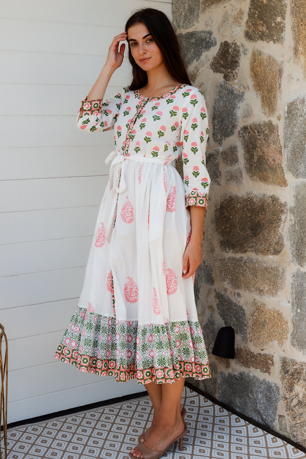 Lokrum Dress Coral Mix