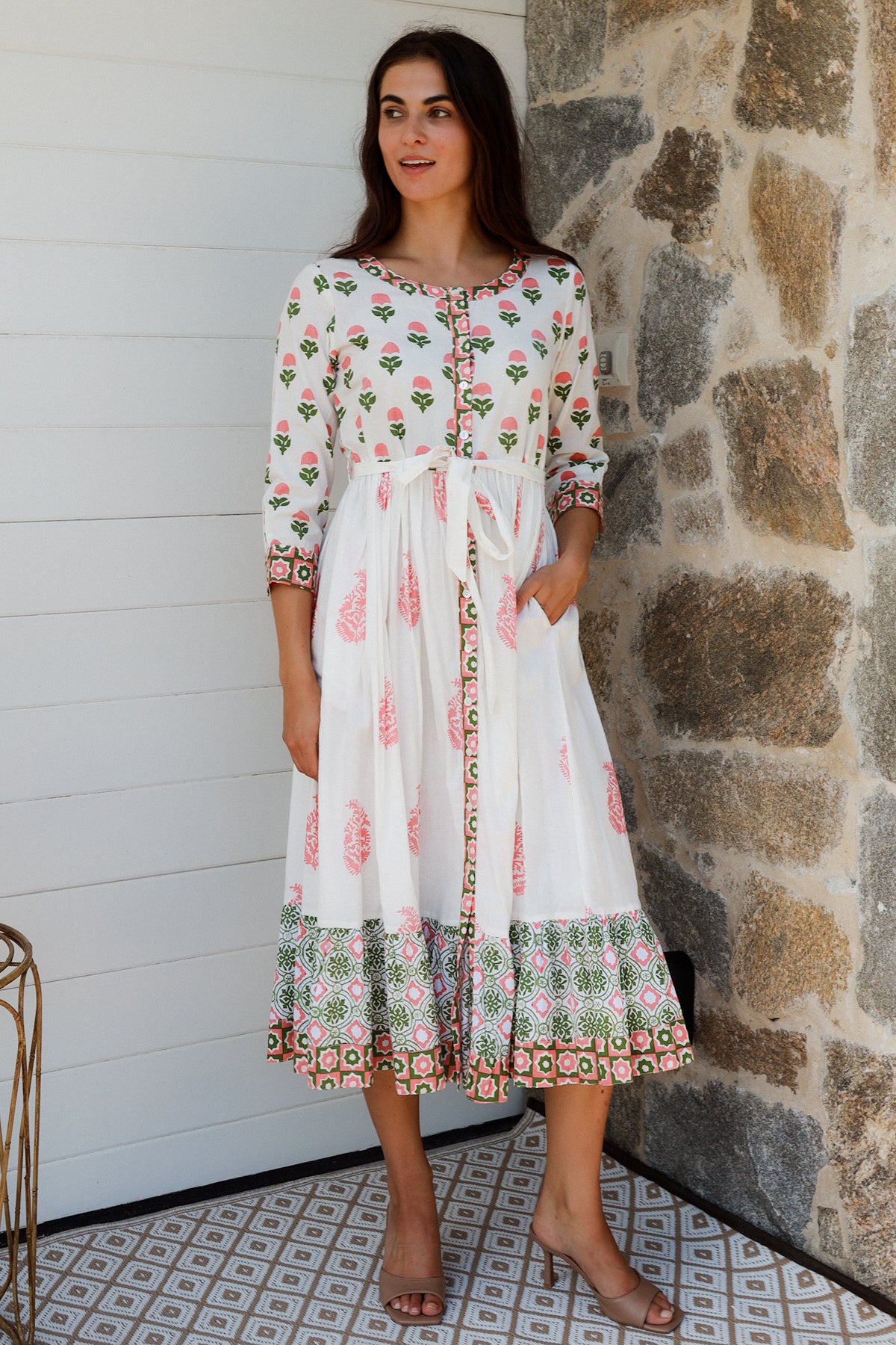 Lokrum Dress Coral Mix